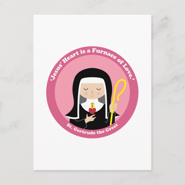 St. Gertrude the Great Postcard (Front)