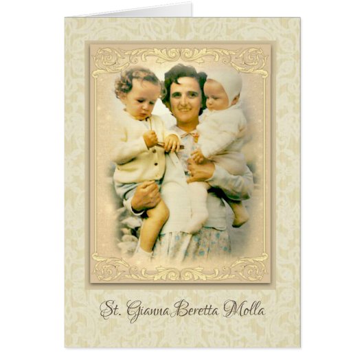 St. Gianna Beretta Molla Catholic Mother Cards (Front)