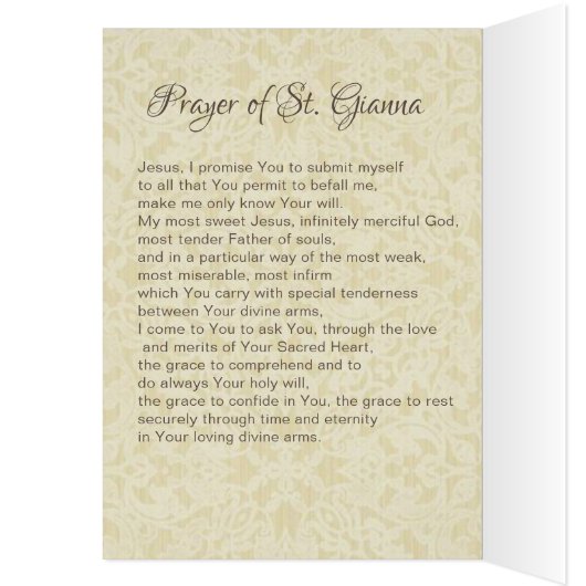 St. Gianna Beretta Molla Catholic Mother Prayer (Inside (Left))