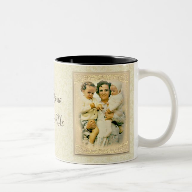 St. Gianna Beretta Molla Catholic Mother Two-Tone Coffee Mug (Right)