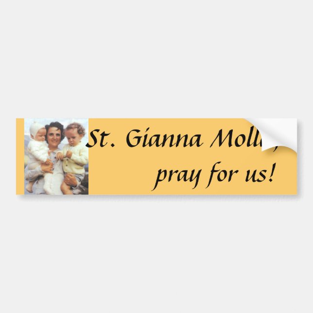 St. Gianna Molla bumper sticker (Front)