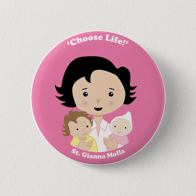 St. Gianna Molla Button (Front)