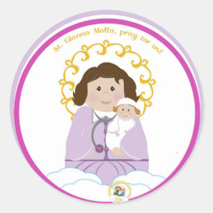 St. Gianna Molla Classic Round Sticker