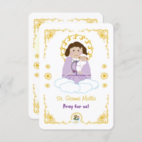 St Gianna Molla Holy Card