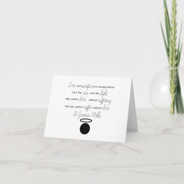 St. Gianna Molla Quote Card (Front)