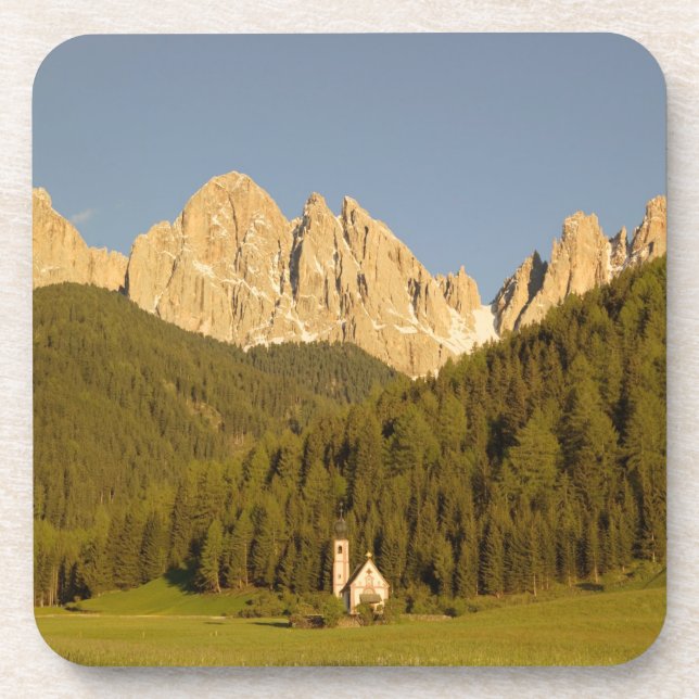 St Giovanni, Val di Funes, Dolomites, Italy Drink Coaster (Front)