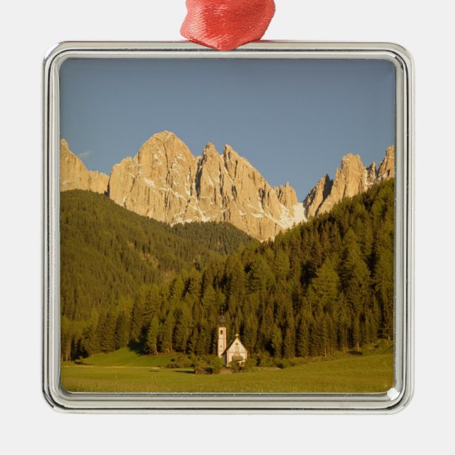 St Giovanni, Val di Funes, Dolomites, Italy Metal Ornament (Front)