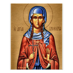 St. Glyceria Martyr Orthodox Christian Icon Poster