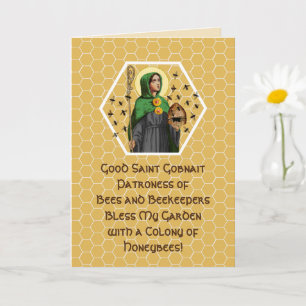 St. Gobnait of Ballyvourney (SAE 003) Greeting Car Card