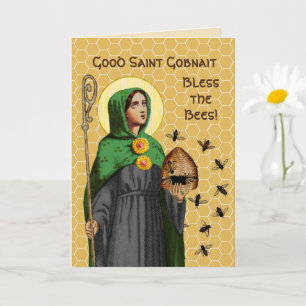 St. Gobnait of Ballyvourney (SAE 003) Greeting Car Card