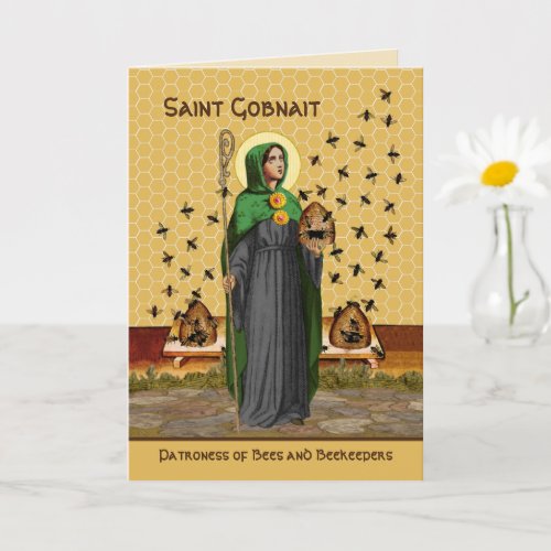St Gobnait of Ballyvourney SAE 003 Greeting Card