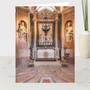 St Gregory and St Ambrose. Italian baroque statues Thank You Card