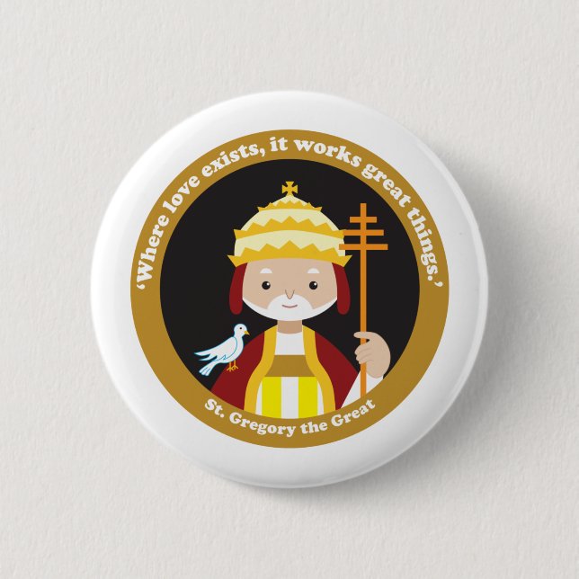 St. Gregory the Great Button (Front)
