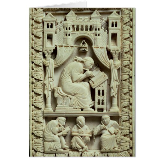 St. Gregory writing with scribes below Cards (Front)