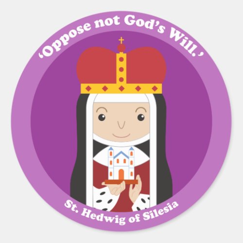 St Hedwig of Silesia Classic Round Sticker
