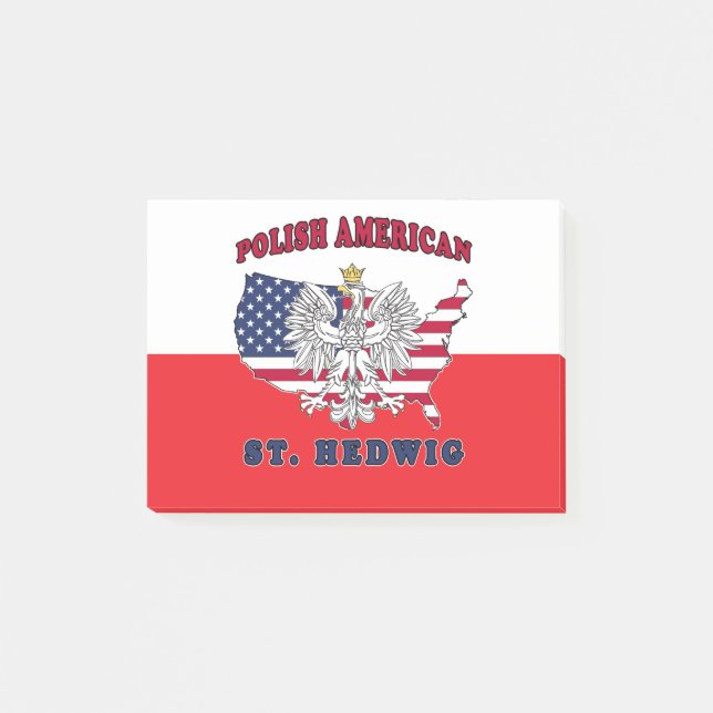 St. Hedwig Texas Polish American Post-it Notes (Front)