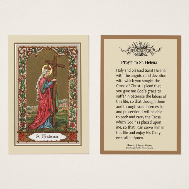 St. Helen Helena Religious Catholic Prayer (Front & Back)