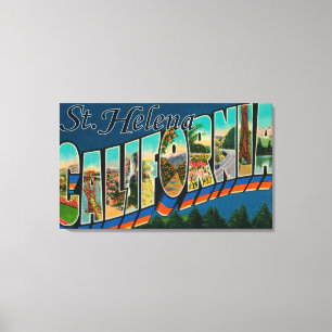St. Helena, California - Large Letter Scenes Canvas Print