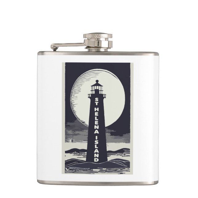 St. Helena Island Michigan Lighthouse Moon Flask