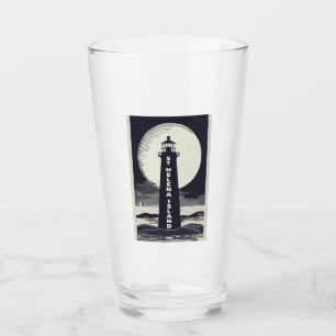 St. Helena Island Michigan Lighthouse Moon Glass