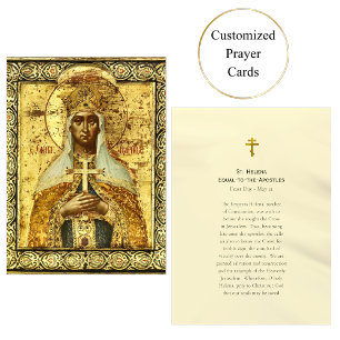 St. Helena Orthodox Christian Icon Prayer Card    