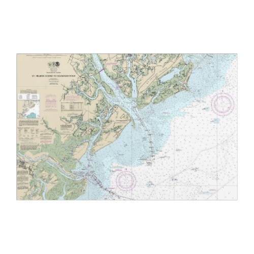 St Helena Sound to Savannah River Nautical Chart Acrylic Print