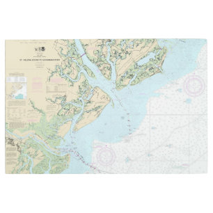 St Helena Sound to Savannah River Nautical Chart Metal Print