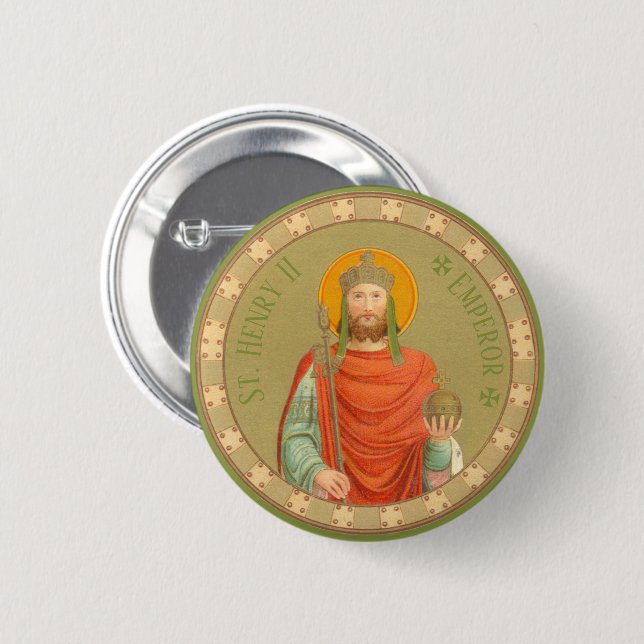 St. Henry II, Emperor (BBS 10) Button (Front & Back)