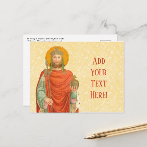 St Henry II Emperor BBS 10 Postcard