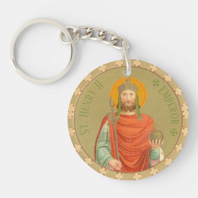 St. Henry II, Emperor (BBS 10) Round Keychain (Front)