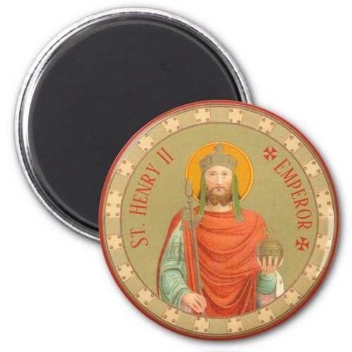 St Henry II Emperor BBS 10 Round Magnet
