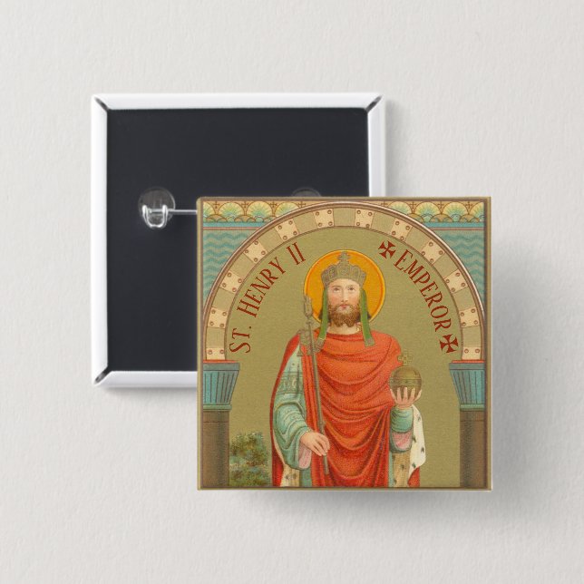 St. Henry II, Emperor (BBS 10) Square Button (Front & Back)