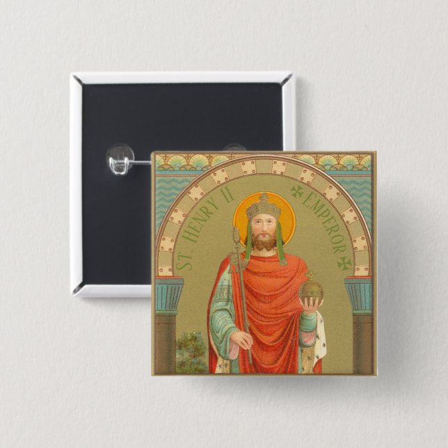 St. Henry II, Emperor (BBS 10) Square Button (Front & Back)