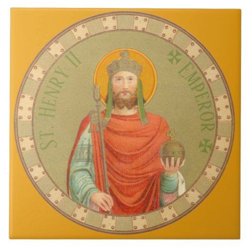 St Henry II Emperor BBS 10 Style 1 Ceramic Tile