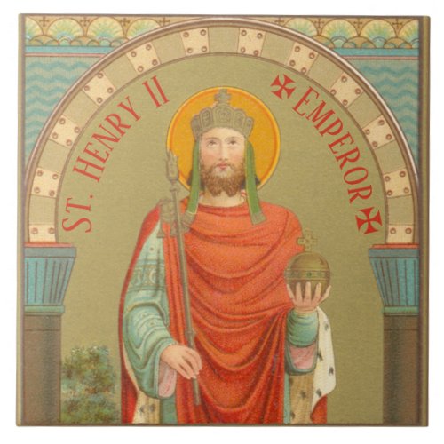 St Henry II Emperor BBS 10 Style 2 Ceramic Tile