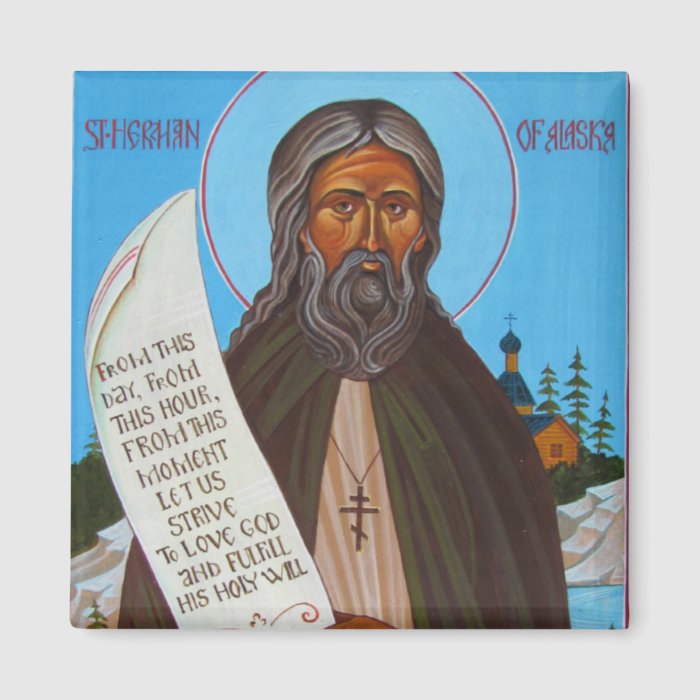 St Herman of Alaska Orthodox Icon Magnet