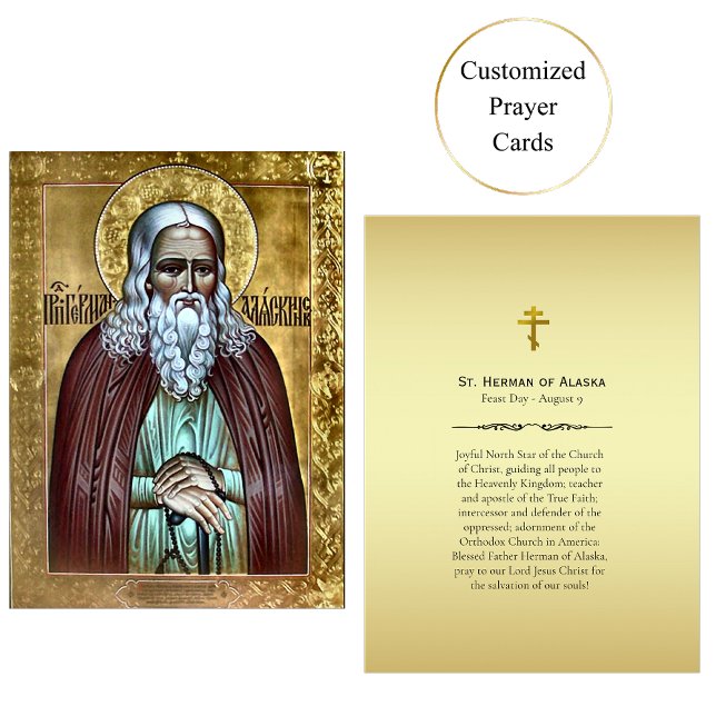 St. Herman of Alaska Prayer Card (Creator Uploaded)