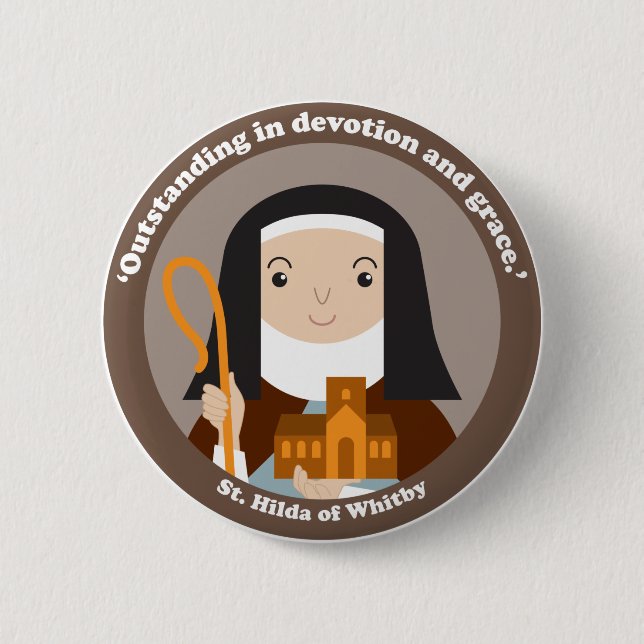 St. Hilda of Whitby Button (Front)