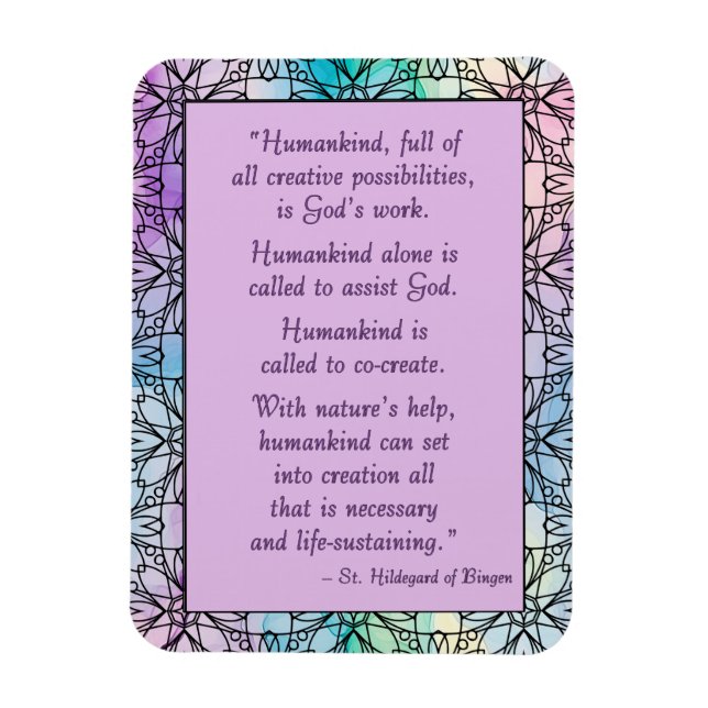 St. Hildegard of Bingen Quote Magnet (Vertical)
