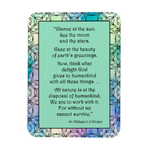 St. Hildegard of Bingen Quote Magnet