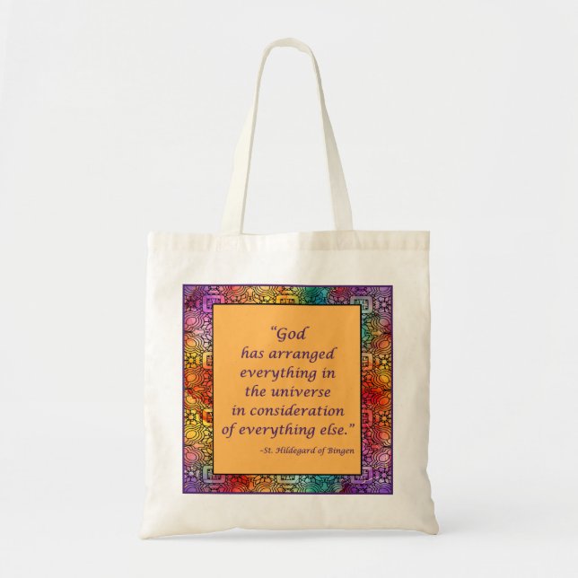 St. Hildegard of Bingen Quote Tote (Front)