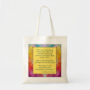 St. Hildegard of Bingen Quote Tote Bag