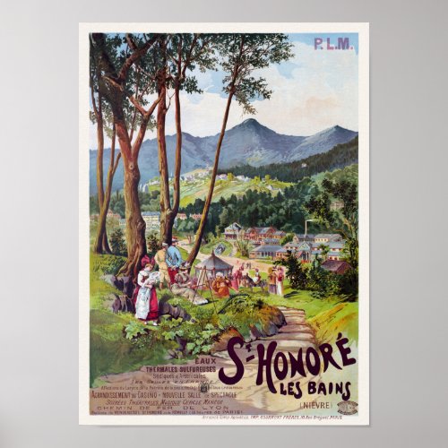 St Honor les Bains Vintage Poster 1897