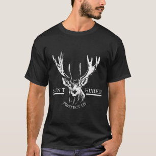 St Hubert Hubertus Patron Saint Of Hunters Stag T-Shirt