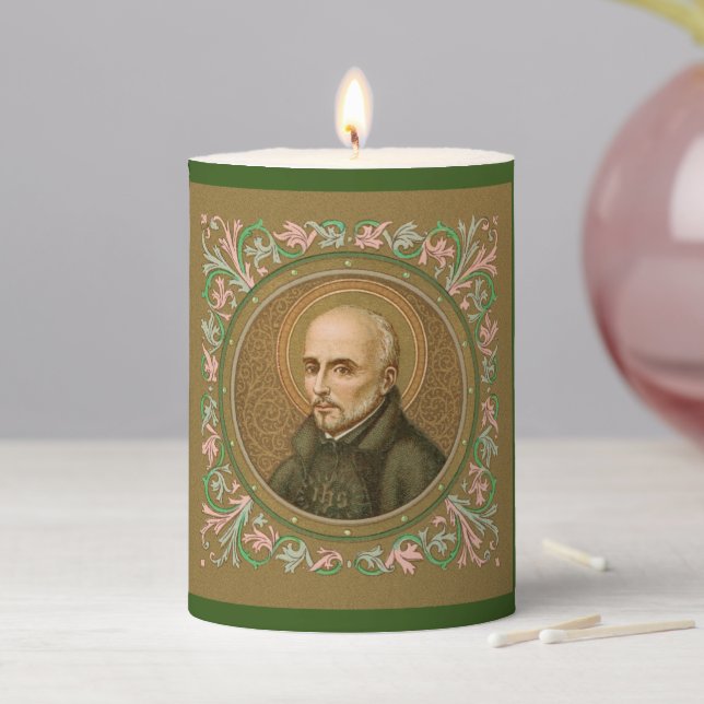St. Ignatius Loyola (BK 050) 3"x4" Pillar Candle (In Situ)