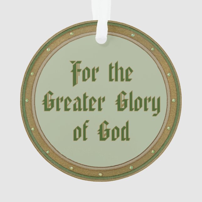 St. Ignatius Loyola (BK 050; Motto) Ornament (Back)