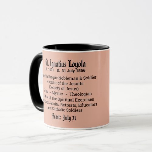 St Ignatius Loyola BK 050 Mug