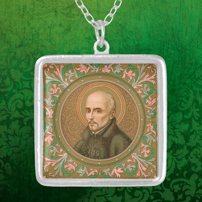 St. Ignatius Loyola (BK 050) Silver Plated Necklace (Creator Uploaded)