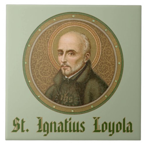 St Ignatius Loyola BK 050 Style 1 Ceramic Tile