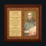 St. Ignatius Loyola (JM 27; Bio) Gift Box<br><div class="desc">Spanish Basque nobleman and soldier turned priest and theologian, St. Ignatius Loyola (1491-1556) was founder and first Superior General of the Society of Jesus (the Jesuits). Here, St. Ignatius is clad Jesuit style. He wears a simple black cassock, presumably wrapped and cinctured at the waist not buttoned down the front,...</div>